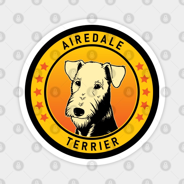 Airedale Terrier Dog Portrait Magnet by millersye